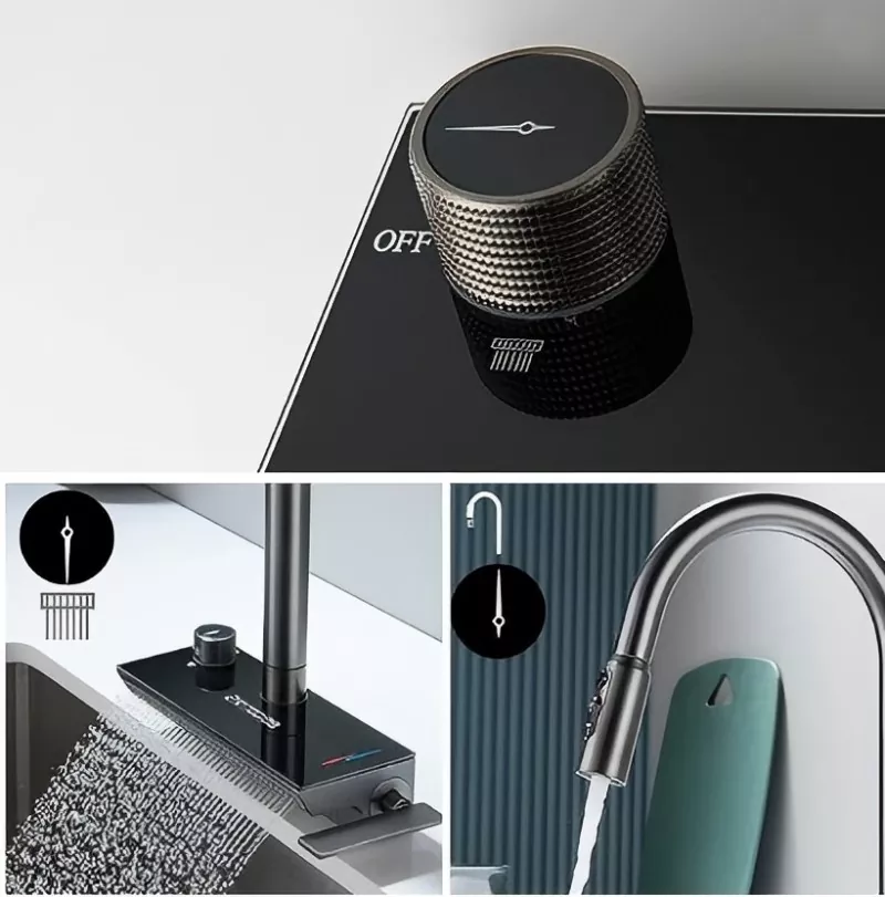 Waterfall Two-Button Faucet